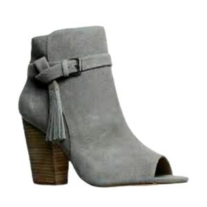 Joe's Jeans Peep Toe Tassle Heeled Boot Shoe sz9